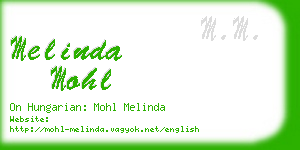 melinda mohl business card